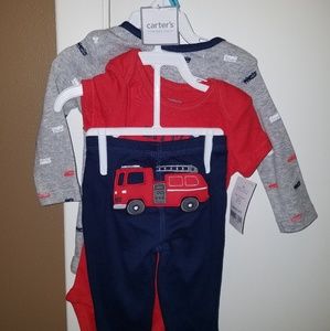 3 piece Carter's fire truck set